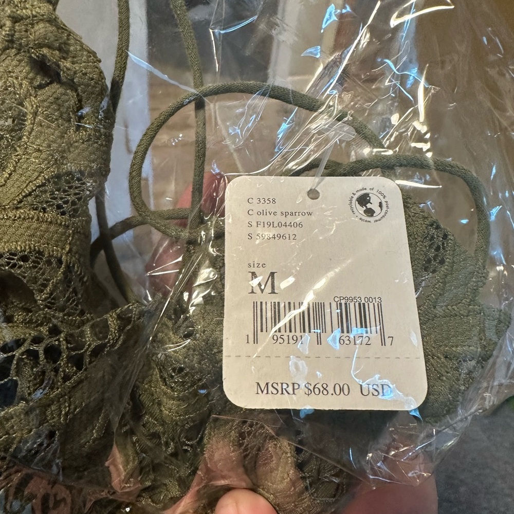 Free People Adella Cami Olive Sparrow New with Tags - Picture 4 of 7